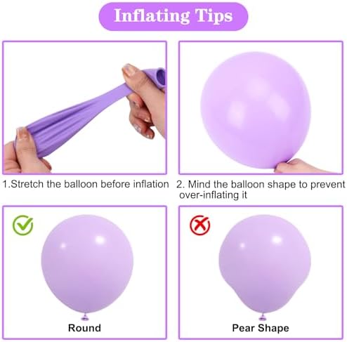 APLANET 150pcs Pastel Purple Balloon Different Sizes 18 12 10 5 Inches Light Lavender Purple Balloons for Birthday Wedding Baby Shower Engagements Anniversary Party, Arch Kit Decoration - Image 4