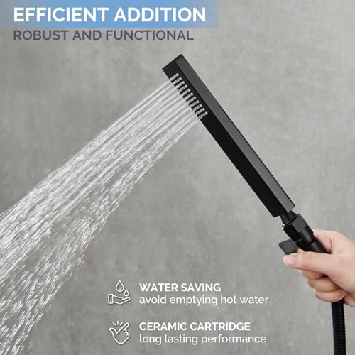 Angle Simple Shower Valve, Water Flow Control Shut Off Valve, Matte Black - Image 6