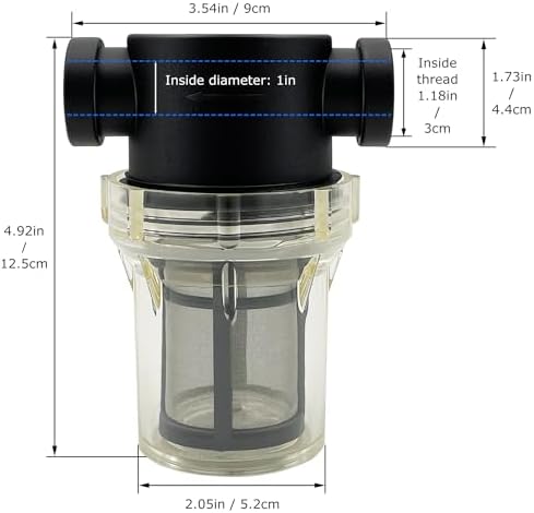 Female NPT in-Line Strainer with 100 mesh Stainless Steel Filter Screen (1" 100 Mesh) - Image 2