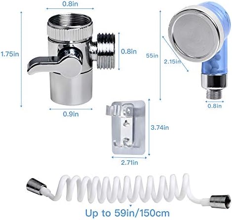 Sink Faucet Hose Sprayer Akamino Hair Washing Hand Shower Spray Faucet Attachment with Hose for Indoor Outdoor Kitchen Bathroom Tool Rinser - Image 2