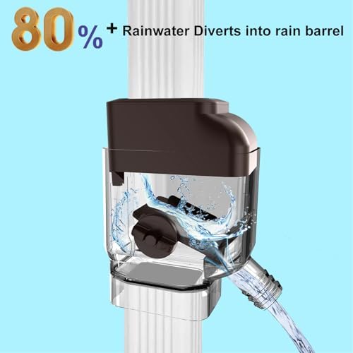 Prestantious Downspout Diverter with Adjustable Valve for Downspout,Brown - Image 4
