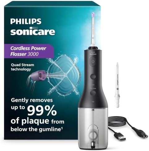 Philips Sonicare Cordless Power Flosser 3000, Water Flosser, 2 Nozzles by PhilipsSonicare