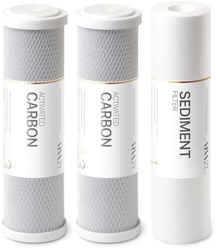 3-Stage RO Replacement Filter Set, 10 in x 2.5 in Universal Under Sink Reverse Osmosis Pre-Filters, Compatible with APEC, iSpring, Express Water and Most Standard RO Systems, 3-Pack by viva21