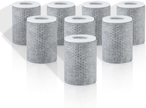 8 Pcs Filter Elements Replacement for ATQ Sink Faucet Extender Swivel Aerator (Aer ator1080) carbon fiber filter cartridges Removes Chlorine Fluoride Heavy Metal(1080° Aerator-8 Carbon Fiber Filter) by RedefineQualityLife