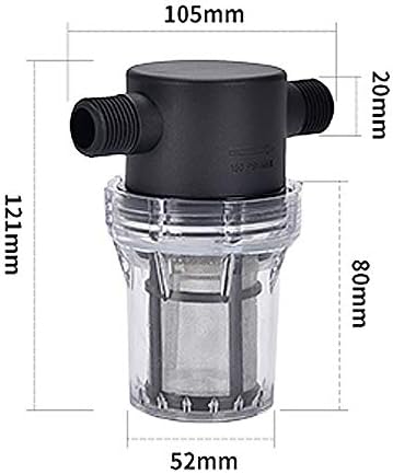 2 Pcs Water Filter, Twist-On Pipe Strainer, Nylon PA66 cover, PC bowl with 40 and 100 Mesh 304 Stainless Screen (1/2’‘ male) - Image 5
