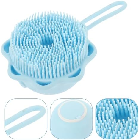 Silicone Body Scrubber 2pcs with Shampoo Dispenser for Shower - Image 3