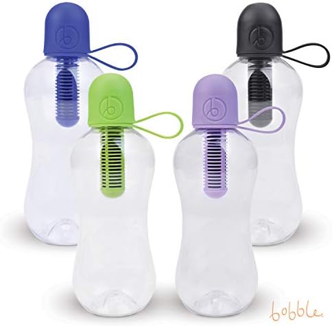 Bobble Classic Water Bottle, Filtered Water, BPA-Free Reusable Bottle, Soft Touch Carry Cap with Replaceable Carbon Filter for Sustainable Water and Hydration 18.5 oz (Navy Blue) - Image 6