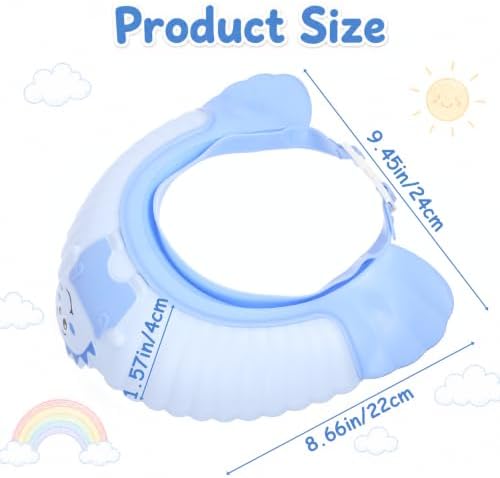 Baby Bath Visor Baby Shower Cap Shield Soft Adjustable Hair Wash Hat - Image 2