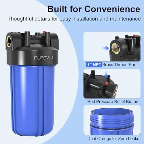 PWB10 Whole House Water Filter Housing Blue, Fits 10” x 4.5” Big Filters - Image 3
