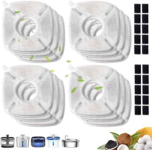 24 Packs Cat Water Fountain Filter Compatible with Veken Cat Water Fountain by CatWaterFountainFilters