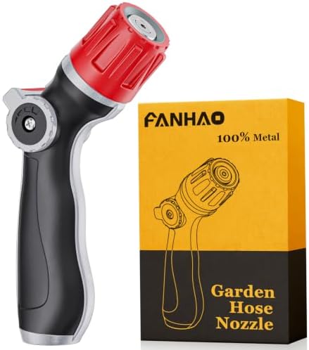 FANHAO Upgraded Metal Garden Hose Nozzle Heavy Duty, 30% Higher Water Flow by FANHAO