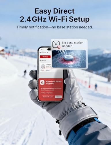 X-Sense Wi-Fi Water Leak Detector & Freeze Alarm, No Hub Required, 1-Pack - Image 4