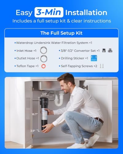 Waterdrop UA-5Y 5-Year Under Sink Water Filter System, Ultra Long Life - Image 5