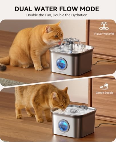 Cat Water Fountain Stainless Steel: 99oz/2.8L Auto Pet Drinking Fountain - Image 6