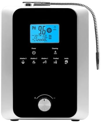 Water Ionizer and Water Purifier Machine,PH 3-11 Alkaline Acid Water Machine,Up to -800mV ORP, 8000 Liters Per Filter,11 Plate Electrode,Regulation Valve to Control PH and ORP/Auto-Cleaning by Unknown