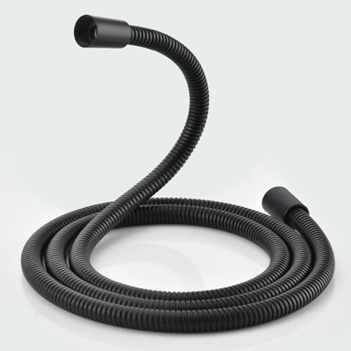 59 Inches 304 Stainless Steel Shower Hose Replacement Black by JASYA