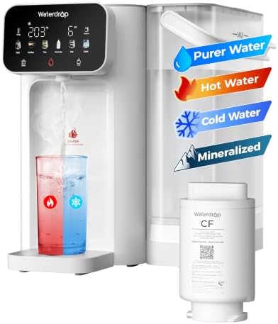 Waterdrop CT01 Countertop Water Filter System, Hot and Cold Water Dispenser by Waterdrop