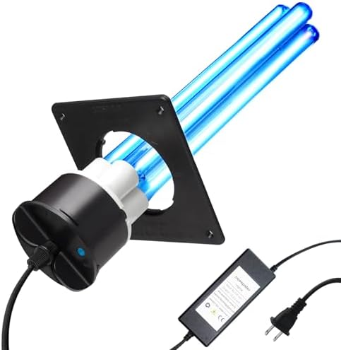 80W UV Light for HVAC Systems- Ozone-Free Commercial/Whole House Duct UVC Lamp with Ceramic Base, Dual H-Tube 99.9% Efficiency with 253.7nm, for Hotel, Mall, School, Hospitals and other large places by Coospider