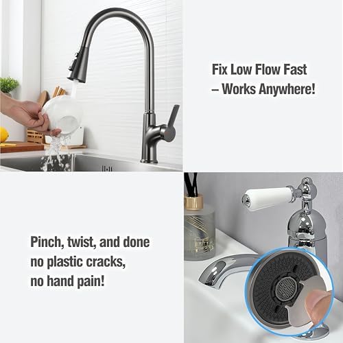 12-Pack Faucet Aerators & 4 Stainless Steel Removal Tools – Fits Most Standard Sizes M16.5, M18.5, M21.5, M24 – Easy Install Kit with Fine Mesh Inserts - Image 4