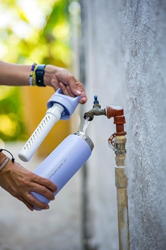 LifeStraw Go Series Insulated Steel Water Filter Bottle, 18 oz, Icelandic Blue - Image 5