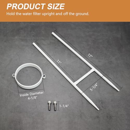 RV Water Filter Stand, Rust-Resistant Iron Holder, Anti-Kink, Tool-Free - Image 2