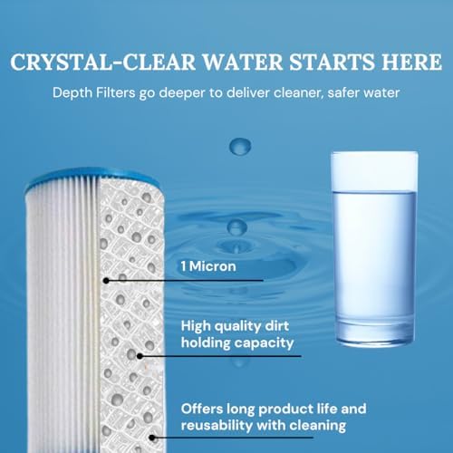 Baleen Filters 10" x 4.5" 1 Micron Pleated Sediment Filter Cartridge Replaces Hydronix SPC-45-1001, Watts FM-BB-10-1, Pentek S1-BB (SINGLE) - Image 4