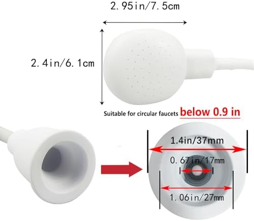 Portable Rubber Hose Nozzle, Size, Easy to Use, Hand Shower, Suitable for People or Pets (3m) - Image 2