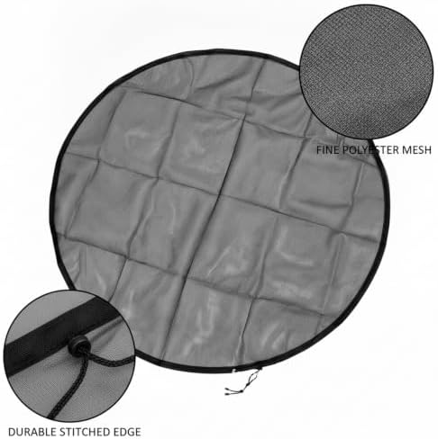 Rain Barrel Mesh Filter Cover, Polyester Mesh Screen, Fits Open-Top Containers up to 39.4 Inches, Black (1 PC) - Image 6