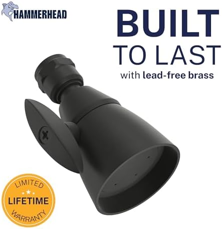 HammerHead Metal High Pressure Shower Heads 2 Inch Flow Boosting Showerhead - Image 2