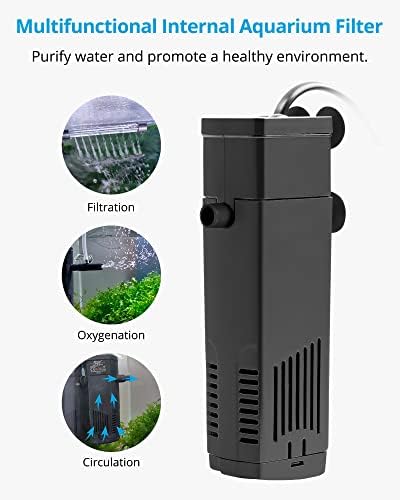NICREW Internal Aquarium Filter for Fish Tank up to 5 Gallons, 40 GPH - Image 2
