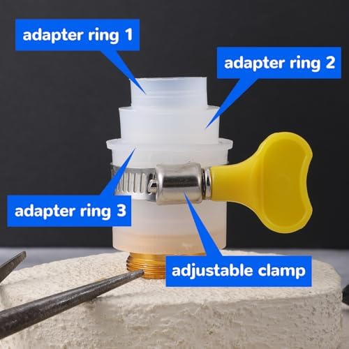 2 Pcs Faucet Hose Adapter, Kitchen Sink Faucet Adapter to Garden Hose Compatible with Multi-Water Filters, with 14-24mm Inner Diameter - Image 3