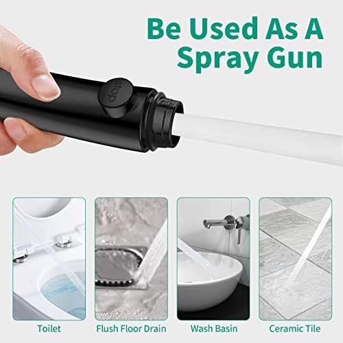 High Pressure Shower Head with Handheld, Black - Image 4
