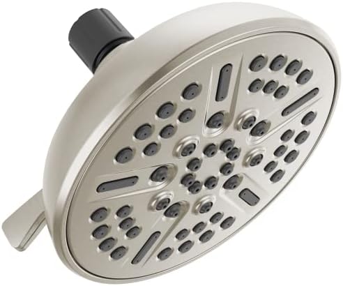 Delta Faucet 8-Spray Touch-Clean Shower Head Brushed Nickel, Delta Shower Heads, Showerhead, Brushed Nickel Shower Head, 1.75 GPM Water Flow, Stainless 75898CSN by Unknown