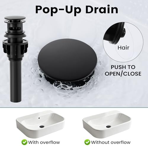 Bathroom Faucet 3 Hole with Pull Down Sprayer Matte Black, 2-Handle - Image 5