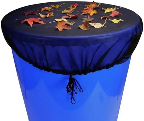 38.5 Inch Mesh Cover for Rain Barrel, Black Rain Barrels Net Cover, Water Collection Bucket Screen Covers to Keep Leaves Debris Out by Unknown