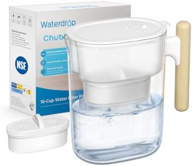 Waterdrop PT-04C Water Filter Pitcher, 10-Cup, NSF Certified, Clear by Waterdrop