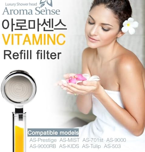 Aroma Sense Lemon Replacement Refill Filter 2P Removes Chlorine for Shower Head - Image 2