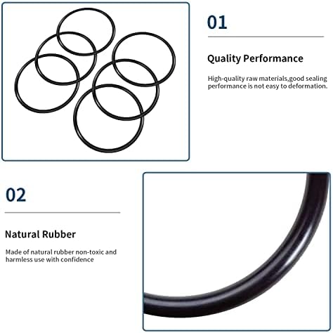 O-Rings for GE TM 2.5 Inch Water Filters Compatible with GXWH20F/ GXRM10/ GX1S01R (6 PCS) - Image 2