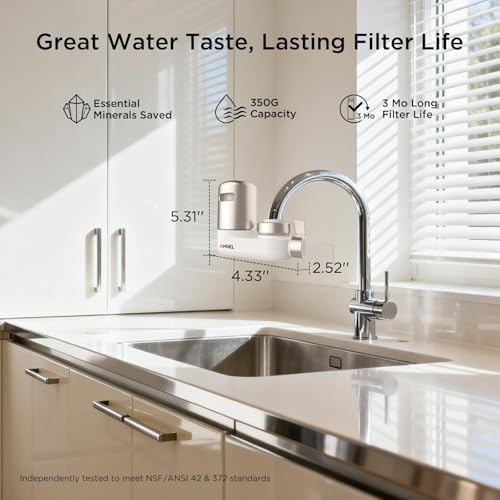 ANGEL CF30 Faucet Water Filter Replacement Cartridge, 8-Layer Filtration, Reduces 98% Chlorine, Lead & Rust, Softens Hard Water, 3 Months / 350 Gallons, Compatible with ANGEL CF30, 1 Pack - Image 2
