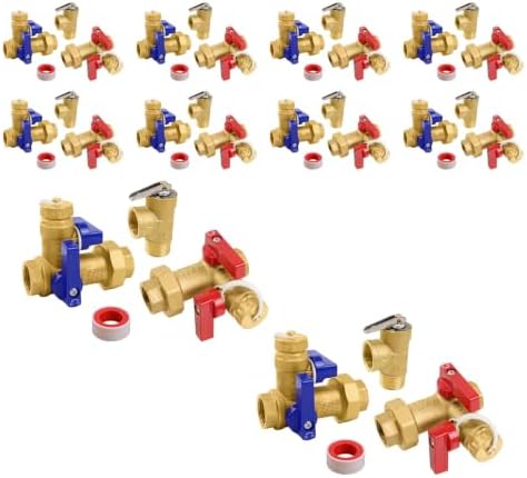 10-Set GUOFIS Tankless Water Heater Service Valve Kit,FIPx FIP(TOOL028-10) by GUOFIS