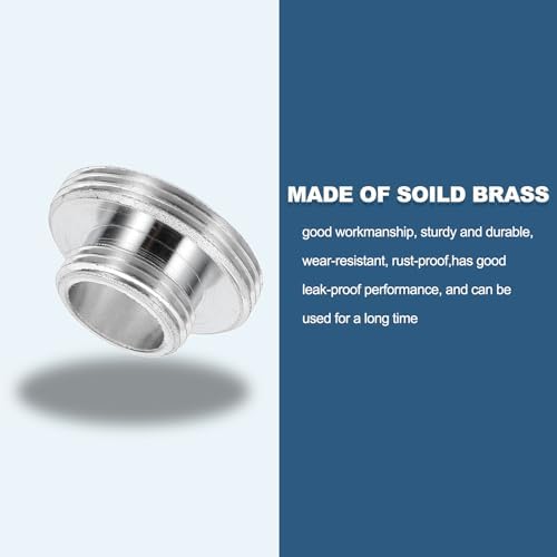 uxcell Faucet Aerator Adapter,M14 Male to M22 Male Brass Faucet Adapter - Image 4