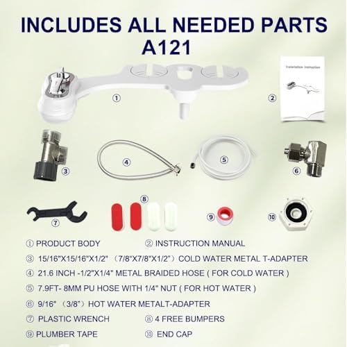 APURE BIDET A121 Bidet Attachment for Toilet Warm Water Bidet Hot and Cold - Image 4