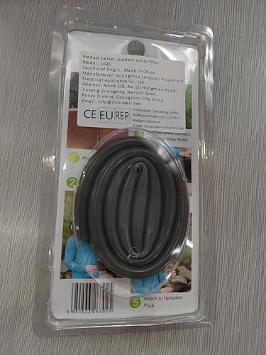 Miniwell Gravity Water Filter Straw - Ultralight, Versatile Hiker Filter with Bucket Connector (Grey) - Image 3