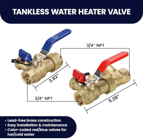 3/4 Inch Tankless Water Heater Valve Kit - Image 3