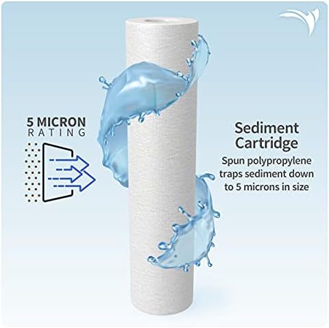 AQUATICLIFE 10-Inch Sediment Pre-Filter, Aquarium RODI Reverse Osmosis Deionization Water Filter Replacement Cartridge, 5-Micron. - Image 2
