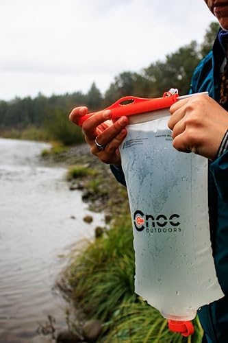 Vecto Water Collection and Filtration Bag (2L, 3L) - 28mm Neck Compatible with Popular Filters - Wide Opening for Easy Water Collection - Lightweight, Compact, Durable Tethered Cap and Slider - Image 3