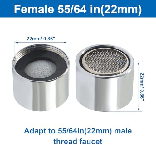 4 Pcs Faucet Aerator, 55/64" Female Thread, Brass Shell - Image 2