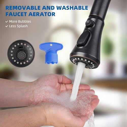 Hibbent NSF/ANSI/CAN 61 & 372 Certified Pull Down Kitchen Faucet Head - Image 3
