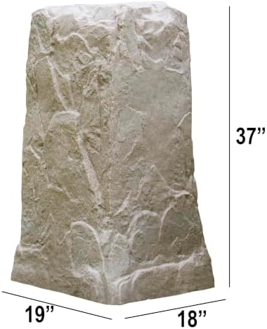EMSCO Landscape Rock Cover, Sandstone, Monolith, Lightweight Fake Rock for Concealing Well Heads, Standpipes & Utility Fixtures - Image 3