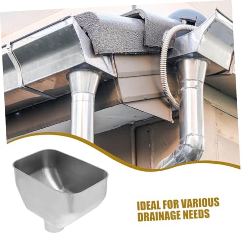 Water Diverter Downspout Adapter Stainless Steel Rainwater Funnel for Efficient Drainage Versatile Gutter Connector for Rooftops and - Image 3